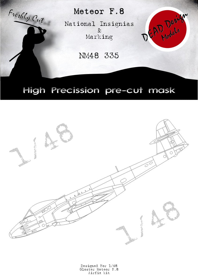 Dead Design Models DDMNM48335 1:48 Gloster Meteor F.8 National Insignias