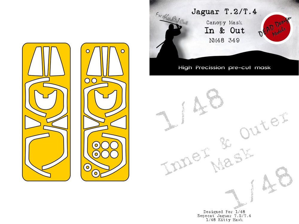 Dead Design Models DDMNM48349 1:48 Sepecat Jaguar T.2/T.4 canopy mask