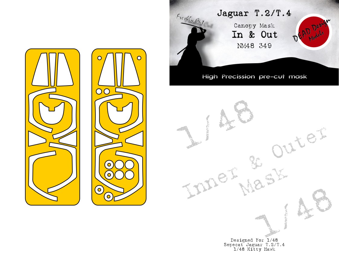 Dead Design Models DDMNM48349 1:48 Sepecat Jaguar T.2/T.4 canopy mask