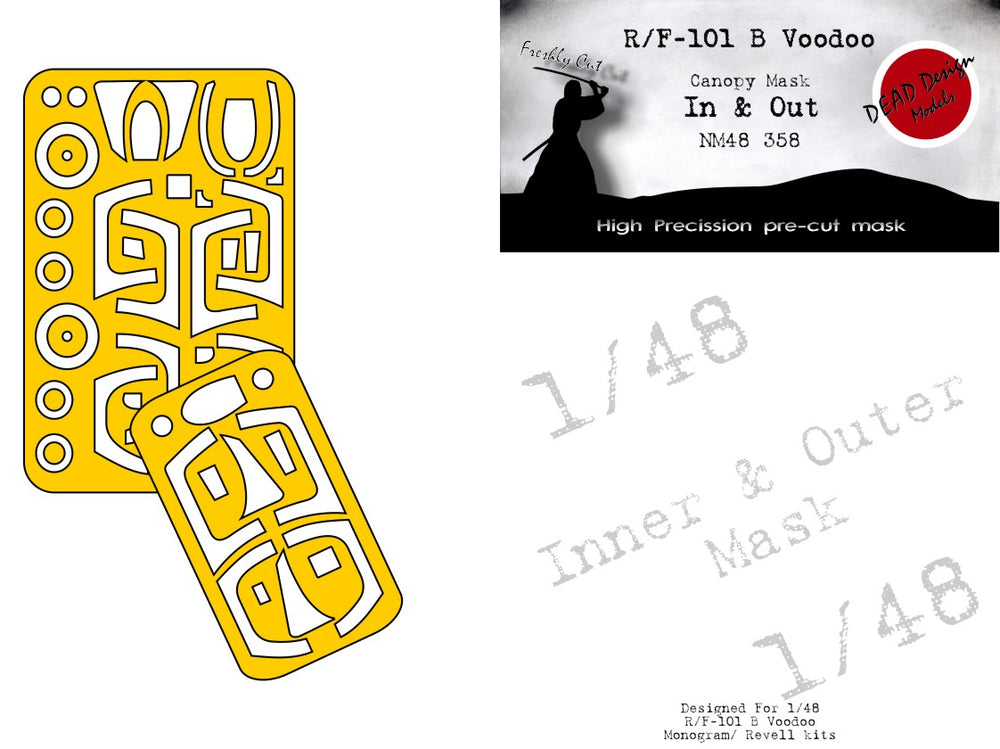Dead Design DDMNM48358 1:48 RF-101B/F-101B Voodoo Canopy Mask