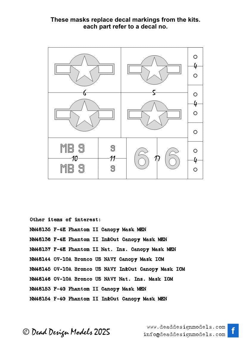 Dead Design DDMNM48365 1:48 PBJ-1J Mitchell National Insignia