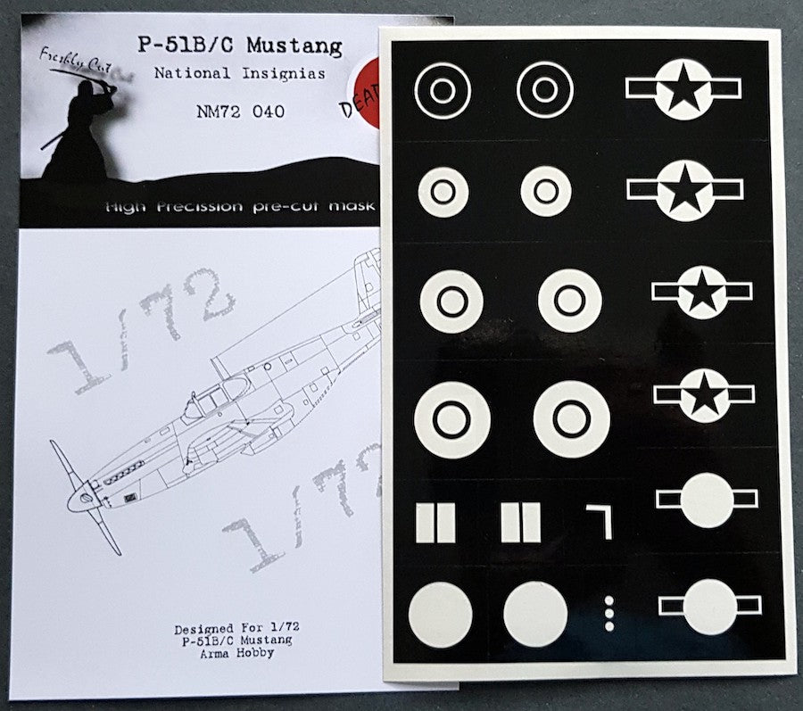 Dead Design DDMNM72040 1:72 P-51B/C Mustang National Insignia