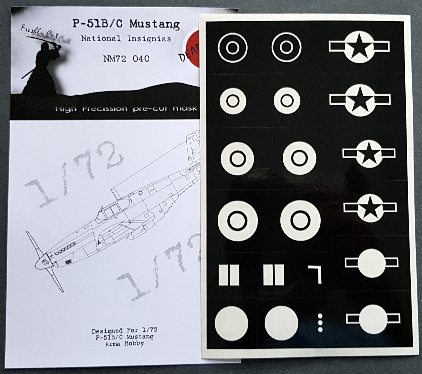 Dead Design DDMNM72040 1:72 P-51B/C Mustang National Insignia