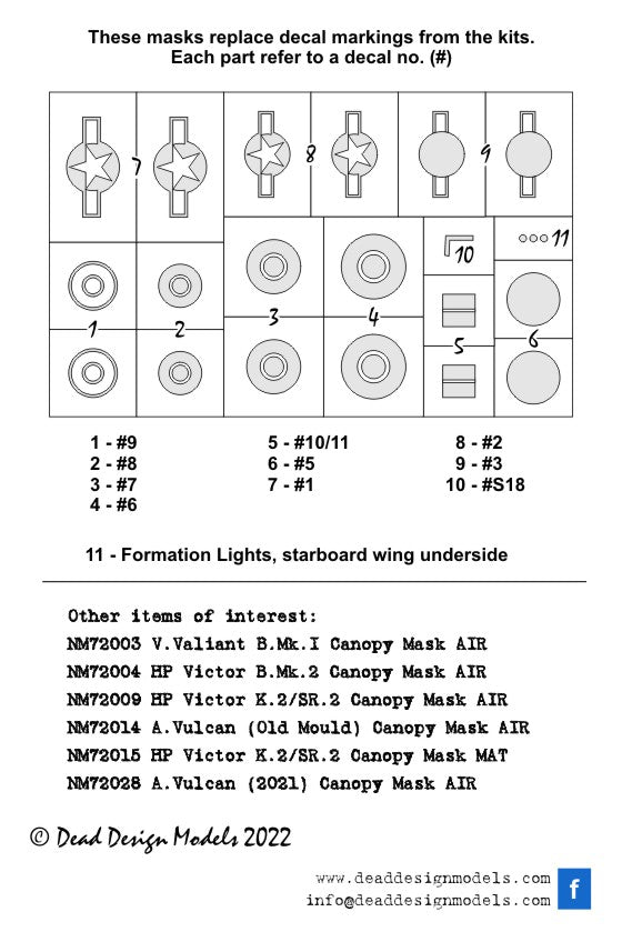 Dead Design DDMNM72040 1:72 P-51B/C Mustang National Insignia