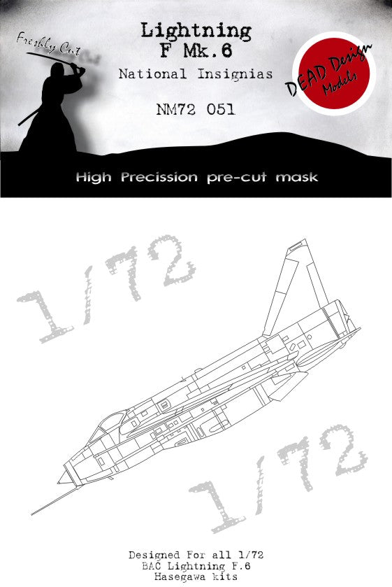 Dead Design Models DDMNM72051 1:72 BAC/EE Lightning F.6 national insignia