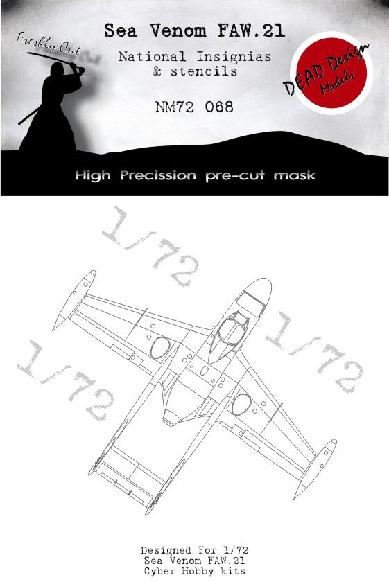 Dead Design Models DDMNM72068 1:72 de Havilland Sea Venom FAW.21 Insignia