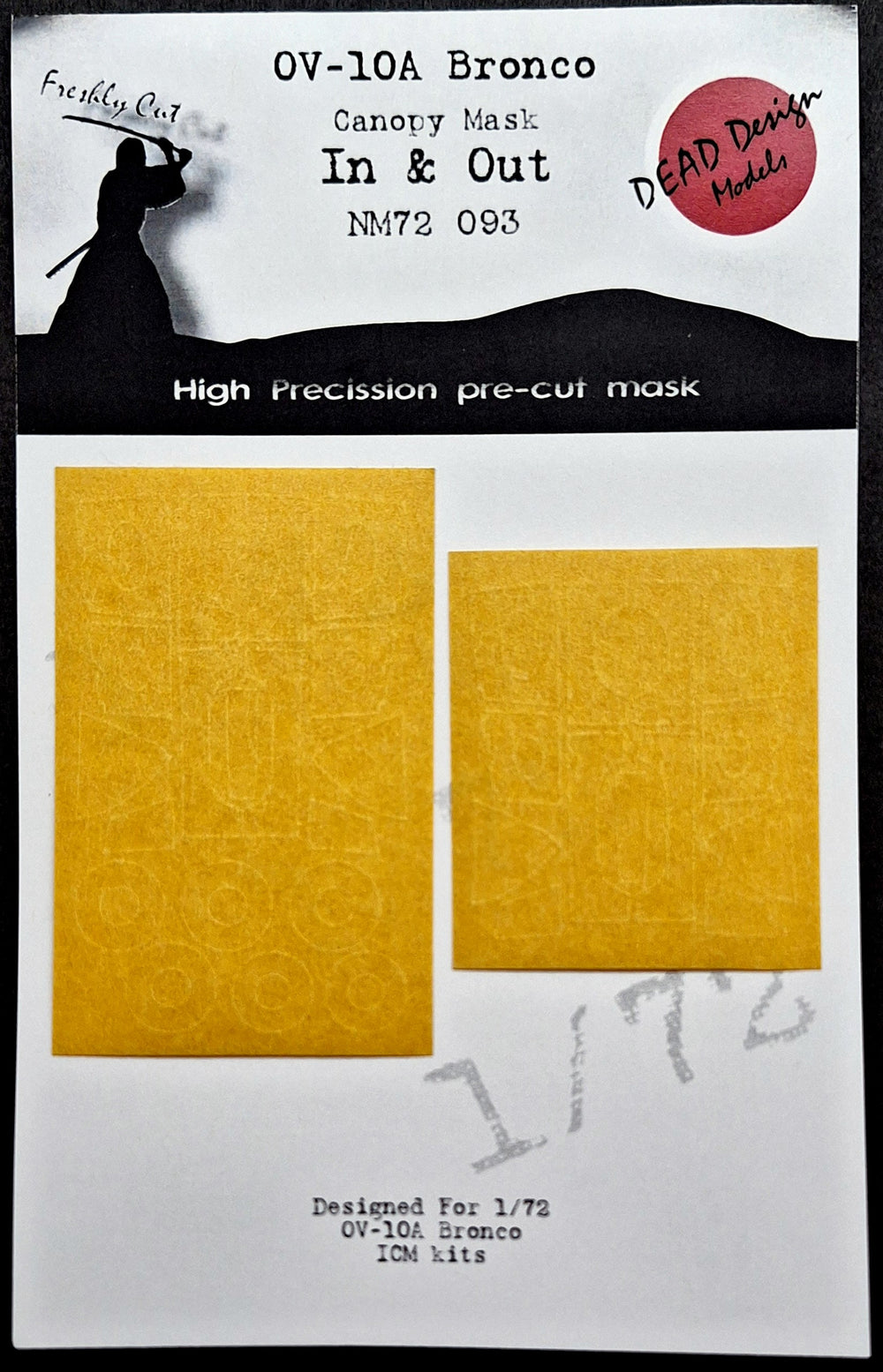 Dead Design DDMNM72093 1:72 OV-10D Bronco Canopy Frame Mask