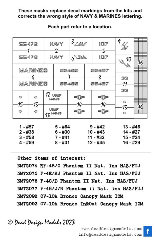 Dead Design DDMNM72094 1:72 OV-10D Bronco National Insignia