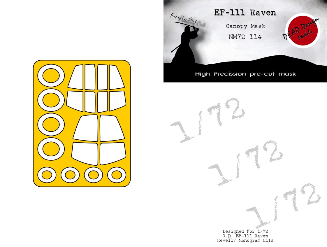 Dead Design DDMNM72114 1:72 F-111 Aardvark Wheels & Canopy Mask