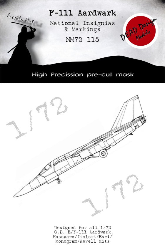 Dead Design DDMNM72115 1:72 F-111 Aardvark National Insignia