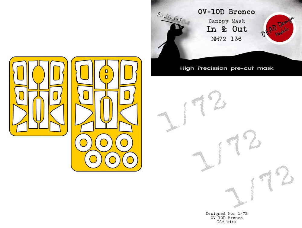 Dead Design DDMNM72136 1:72 OV-10D Bronco Wheels & Canopy Mask