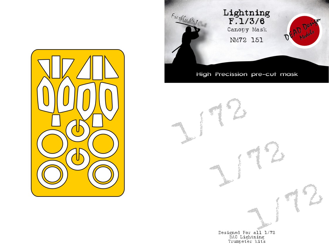 Dead Design Models DDMNM72151 1:72 BAC/EE Lightning F.1/2/6