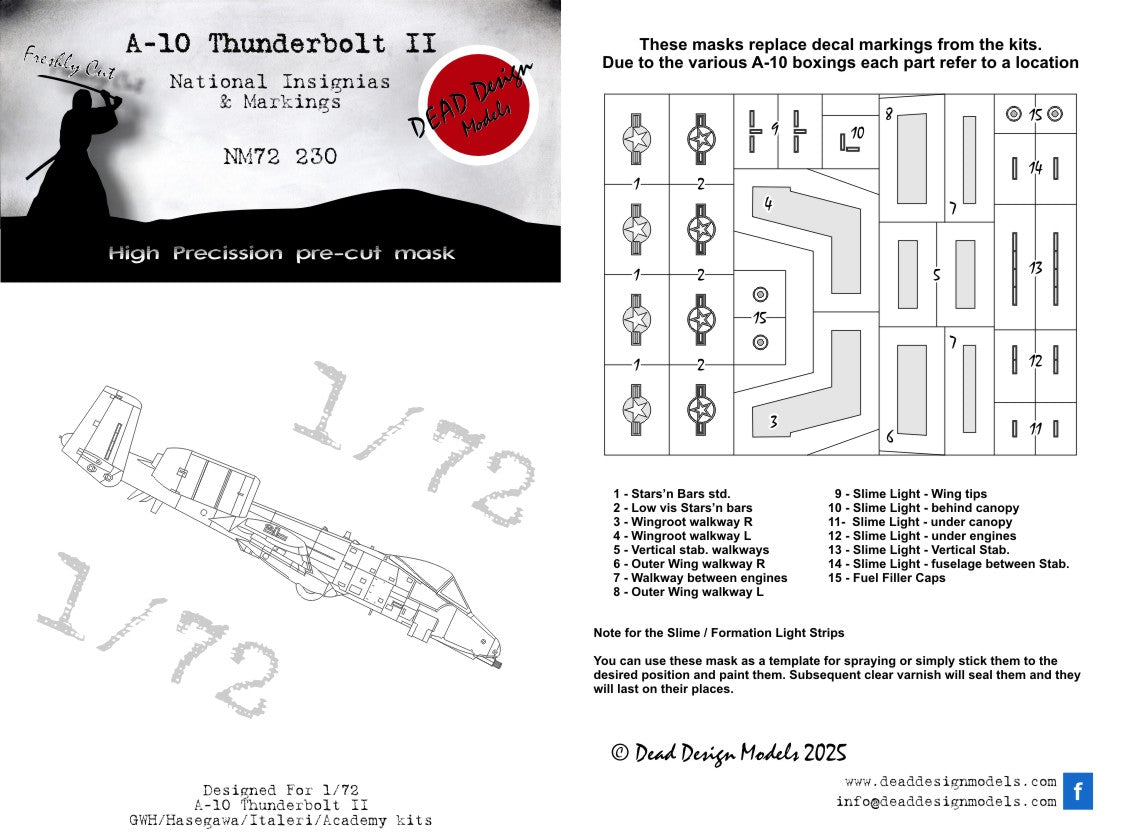 Dead Design DDMNM72230 1:72 A-10 Thunderbolt National Insignia