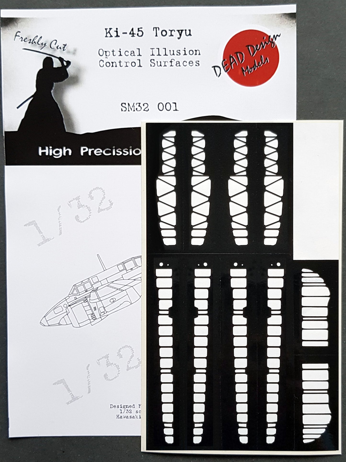 Dead Design DDMSM32001 1:32 Ki-45 Toryu 3D Effect Control Surface