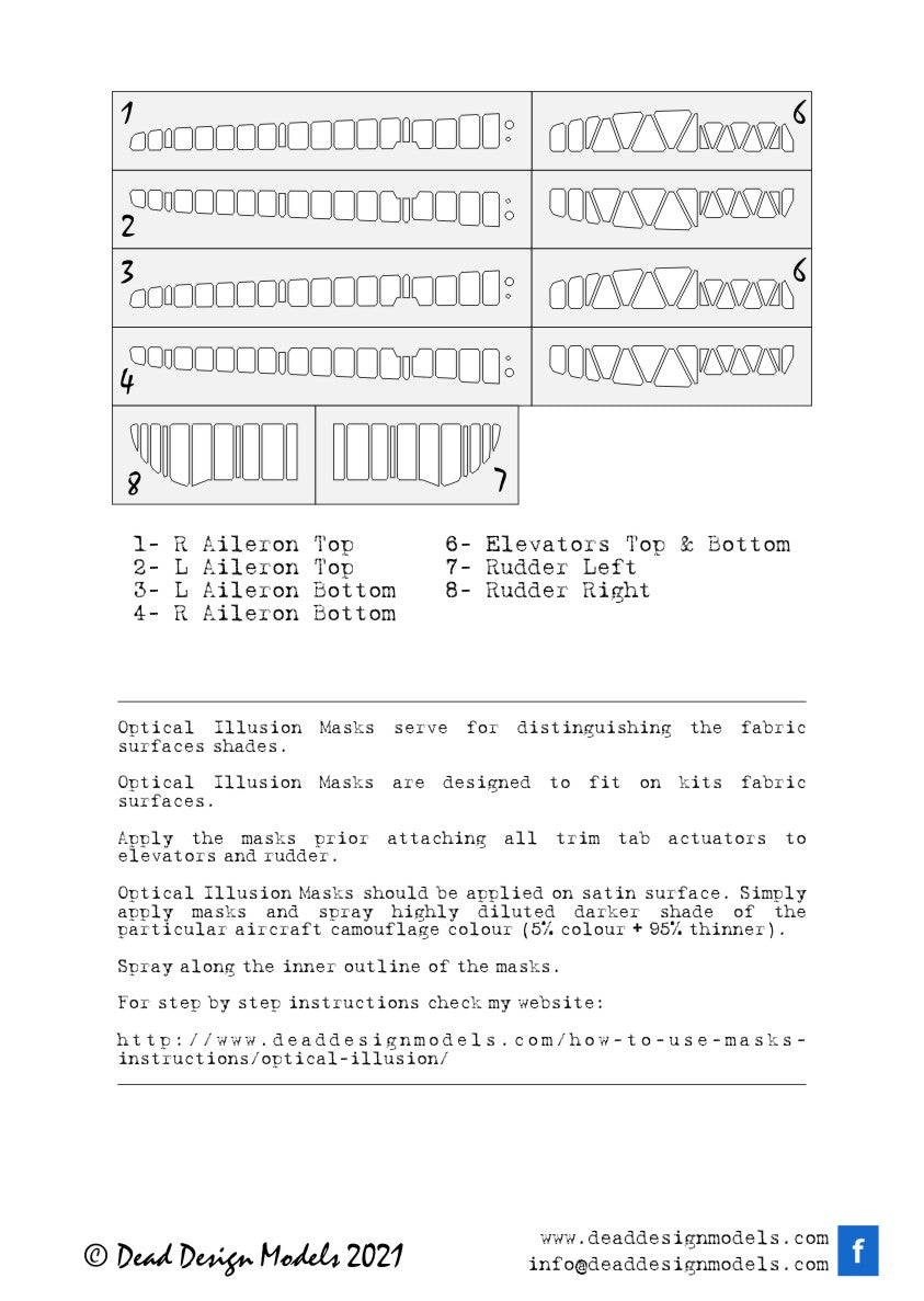 Dead Design DDMSM32001 1:32 Ki-45 Toryu 3D Effect Control Surface