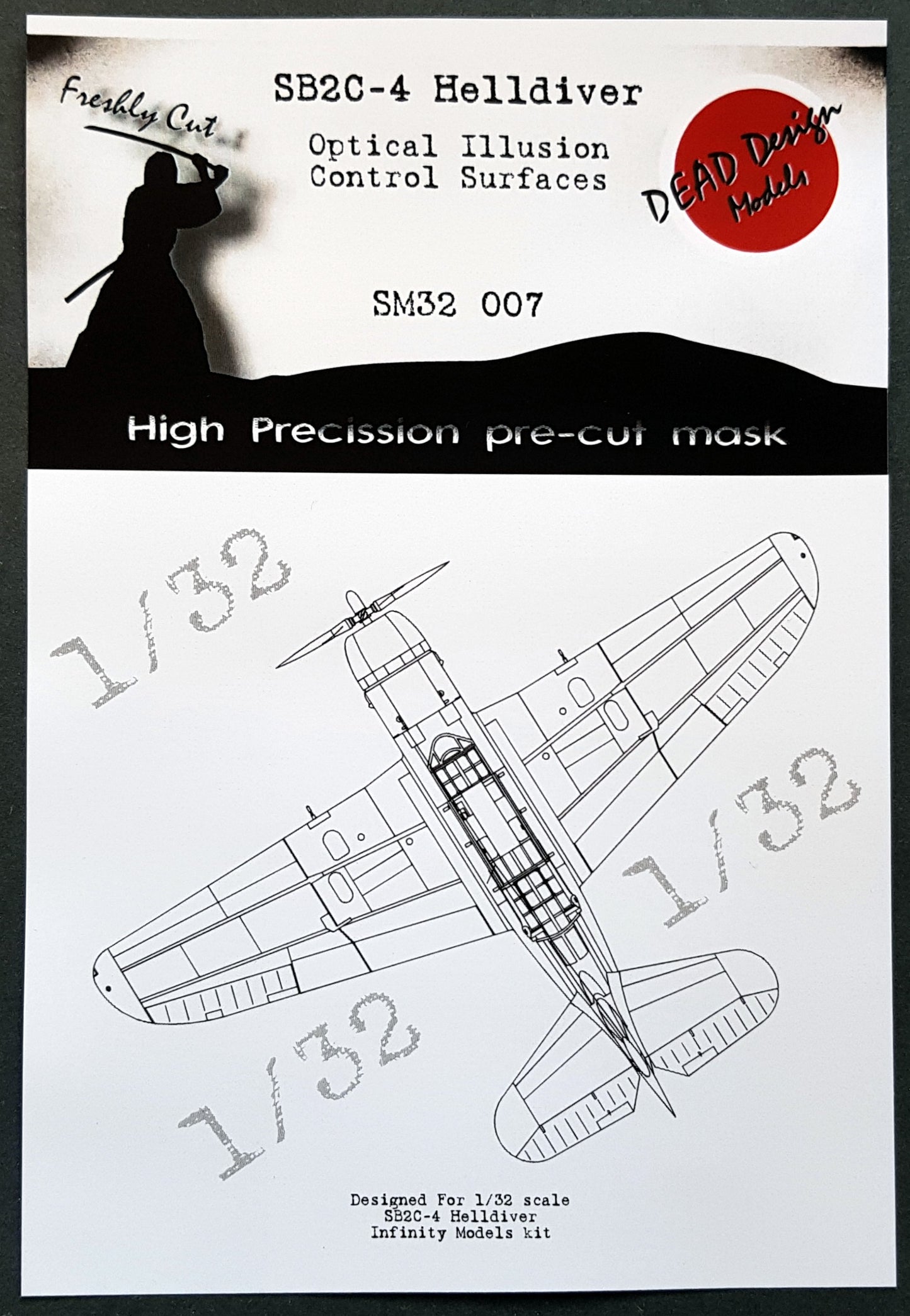 Dead Design DDMSM32007 1:32 SB2C-4 Helldiver 3D Control Surface