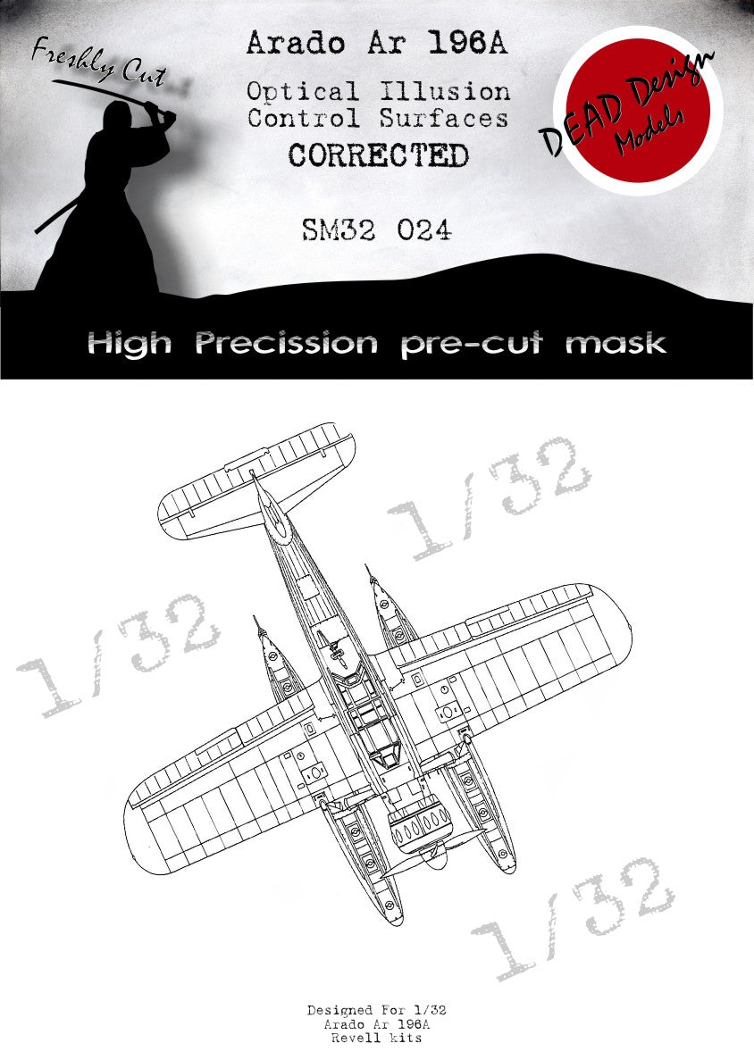 Dead Design DDMSM32024 1:32 Arado Ar-196A-3 3D Control Surface