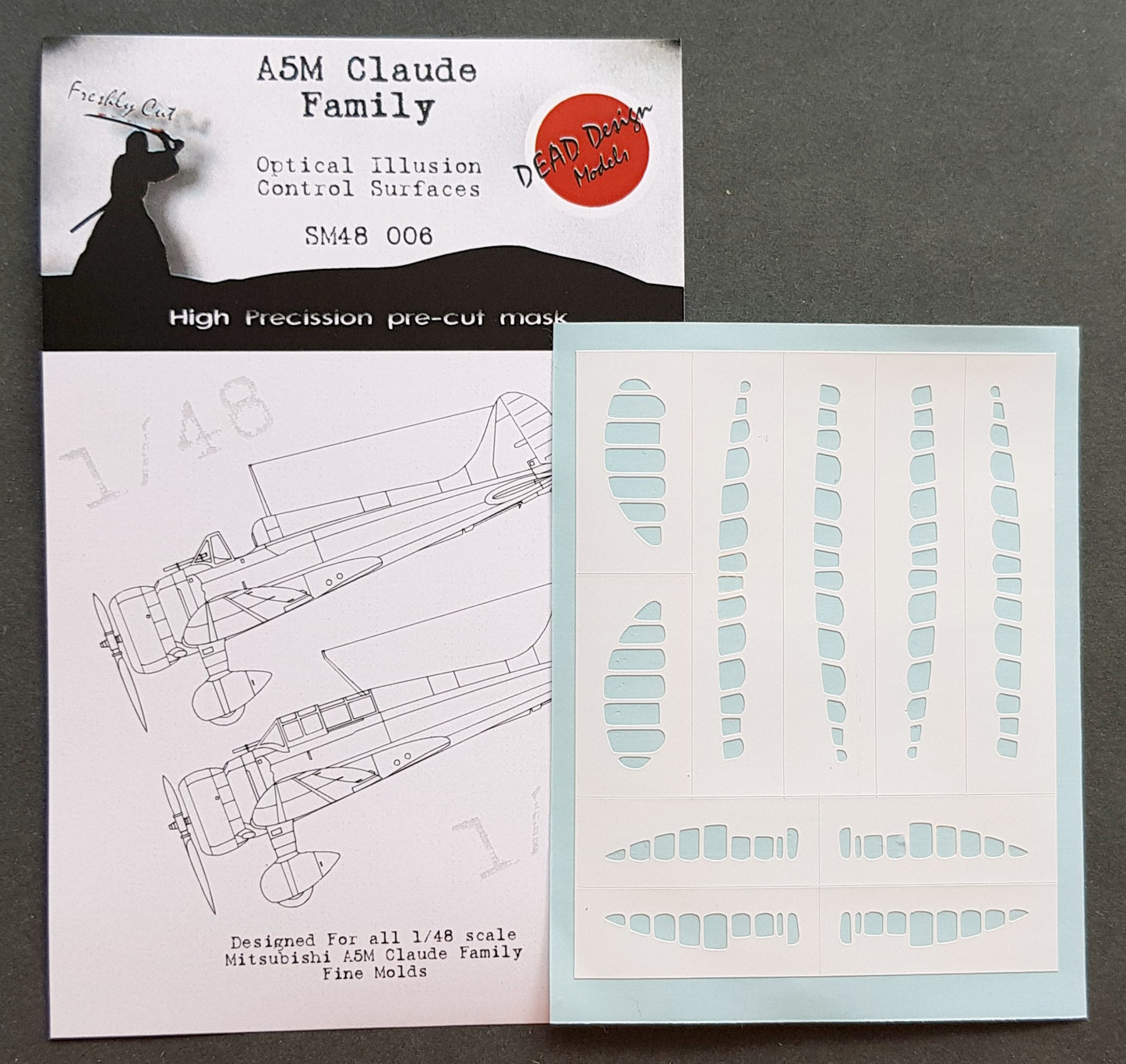 Dead Design DDMSM48006 1:48 A5M Claude 3D Effect Control Surface Mask