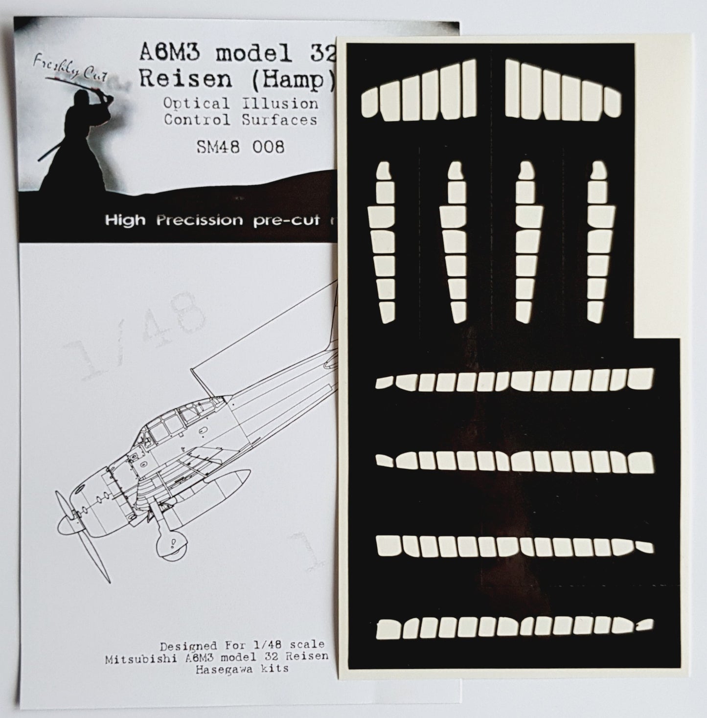 Dead Design DDMSM48008 1:48 A6M3 Zero m.22 3D Control Surface Mask