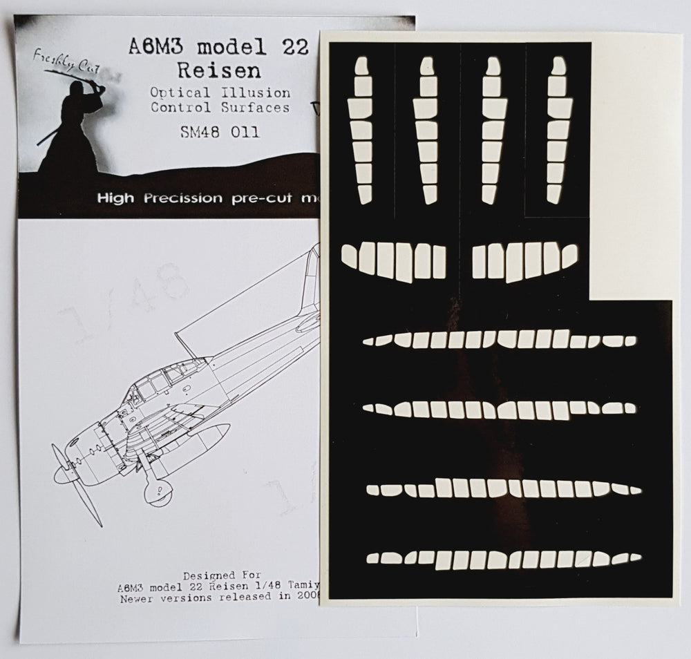 Dead Design DDMSM48011 1:48 A6M3m 22 Reisen 3D Control Surface Mask