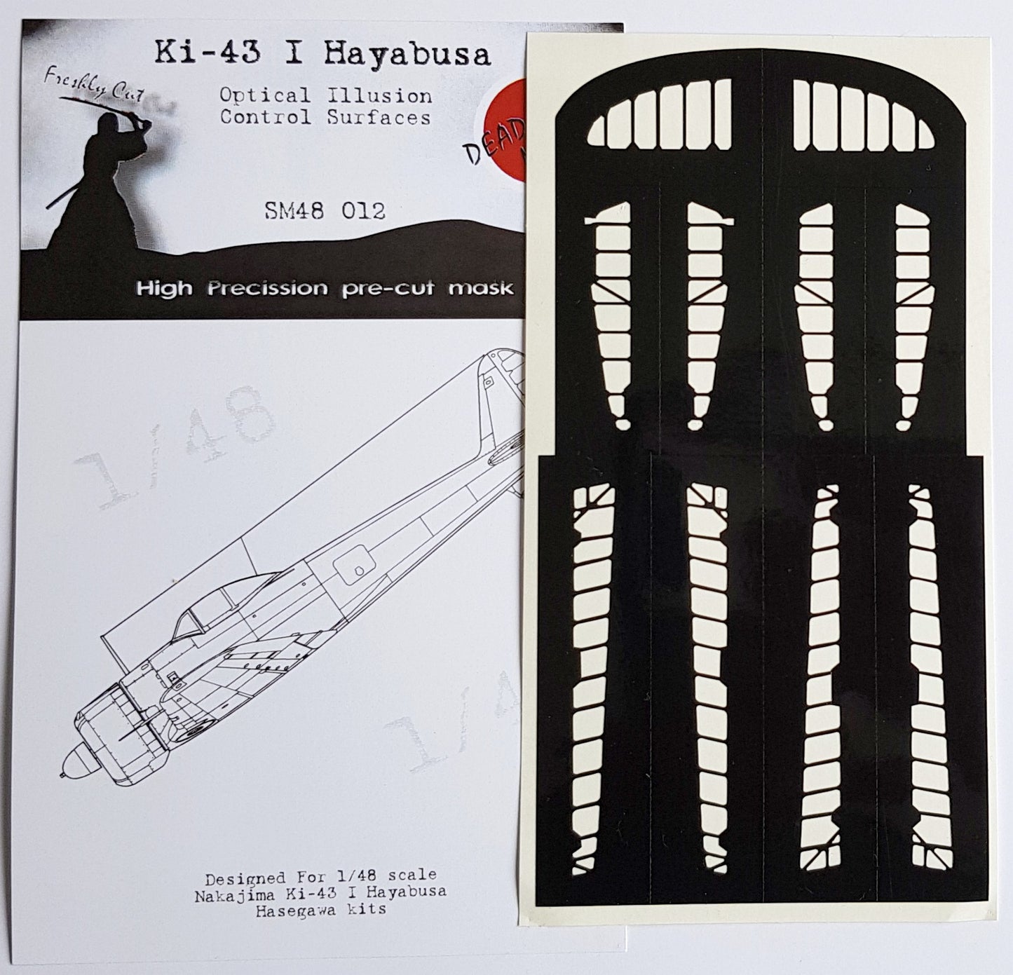 Dead Design DDMSM48012 1:48 Ki-43-I Hayabusa 3D Control Surface Mask