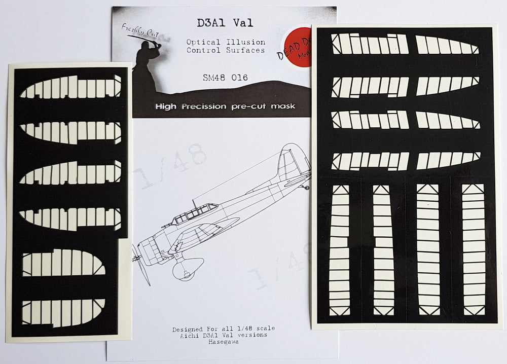 Dead Design DDMSM48016 1:48 Aichi D3A1 Val 3D Control Surface Mask