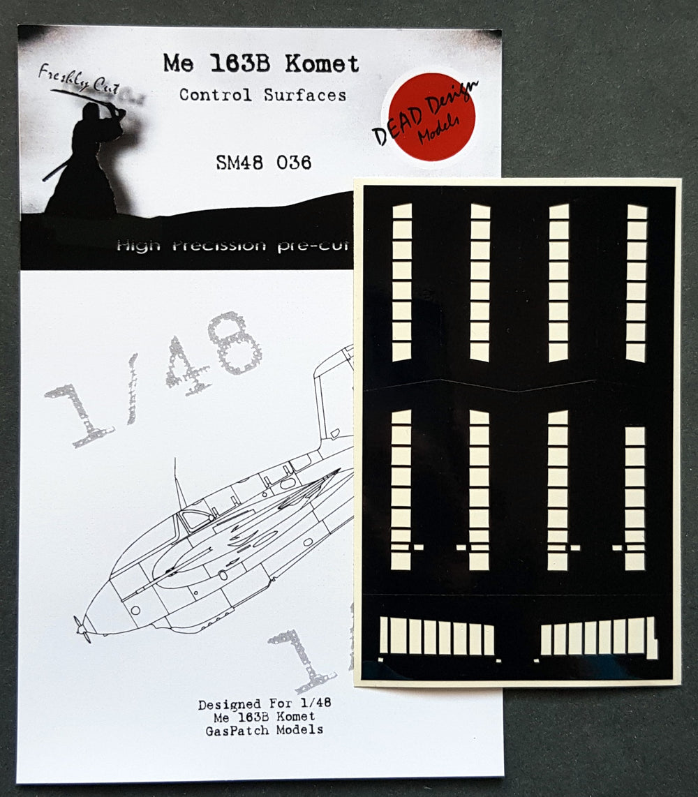Dead Design DDMSM48036 1:48 Me-163B Komet 3D Control Surface Mask