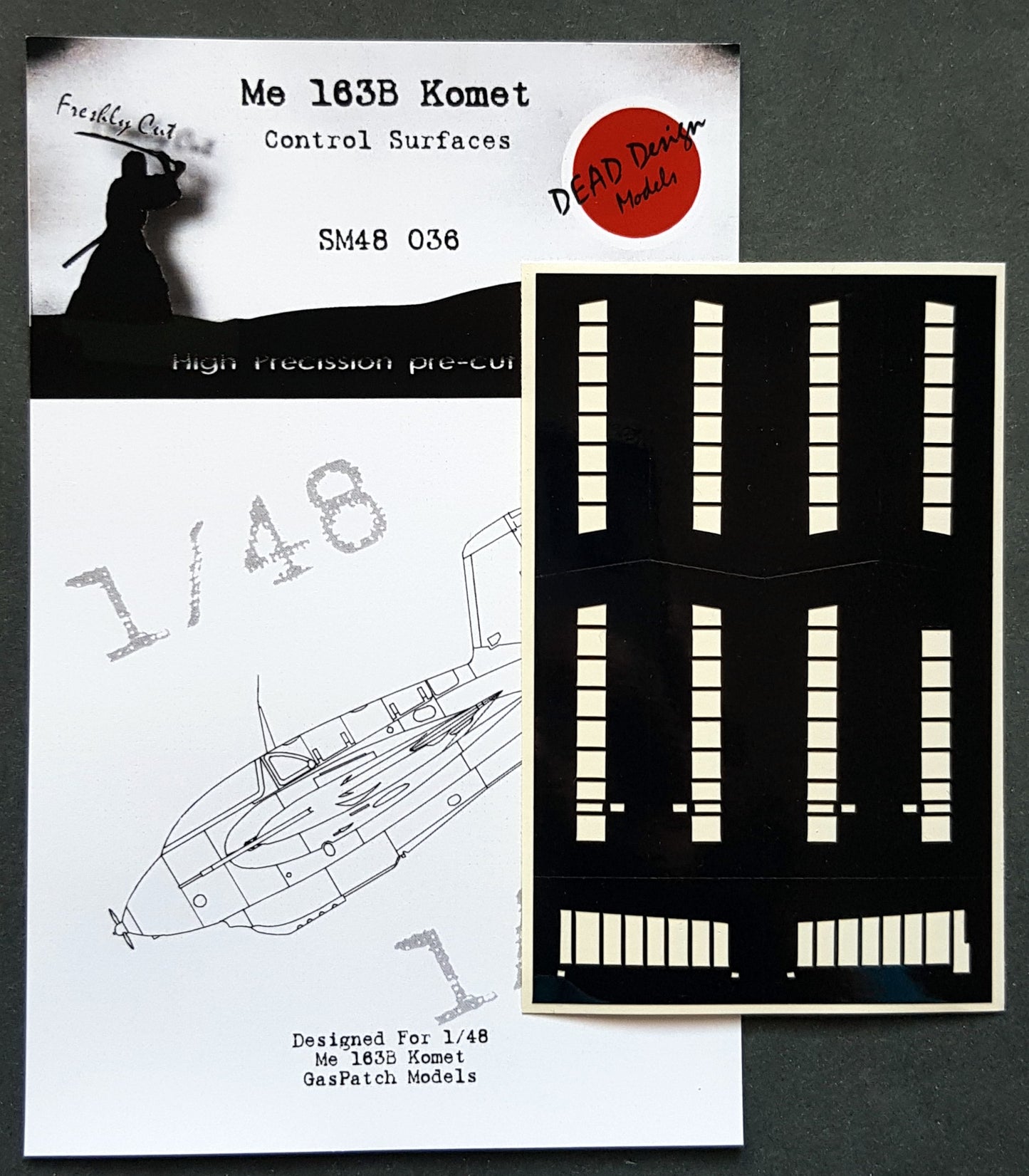 Dead Design DDMSM48036 1:48 Me-163B Komet 3D Control Surface Mask