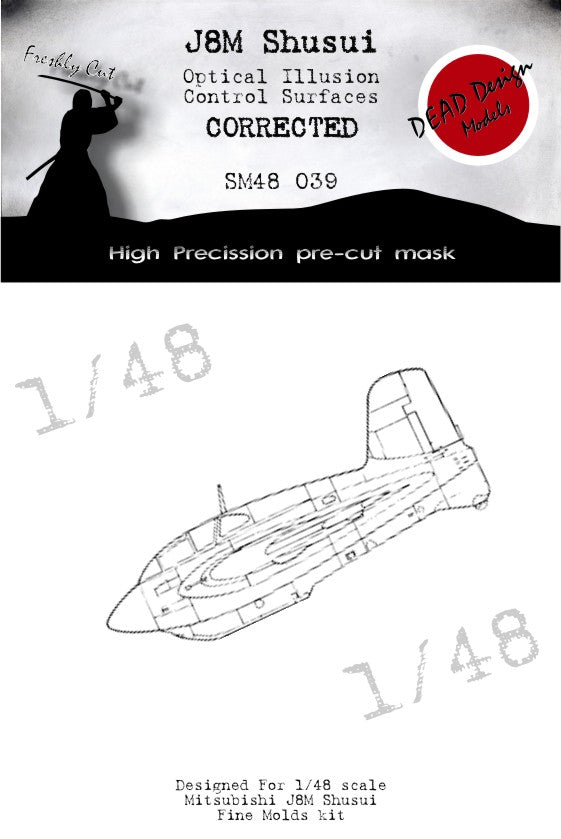Dead Design DDMSM48039 1:48 J8M1 Shusui 3D Effect Control Surface Mask
