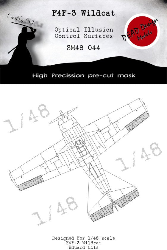 Dead Design DDMSM48044 1:48 F4F-3 Wildcat 3D Control Surface Mask