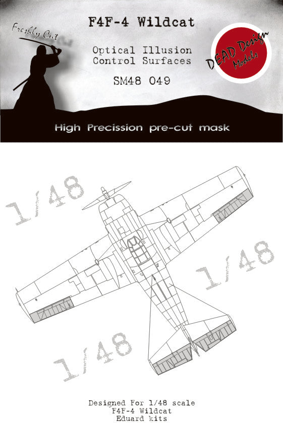 Dead Design DDMSM48049 1:48 F4F-4 Wildcat 3D Control Surface Mask