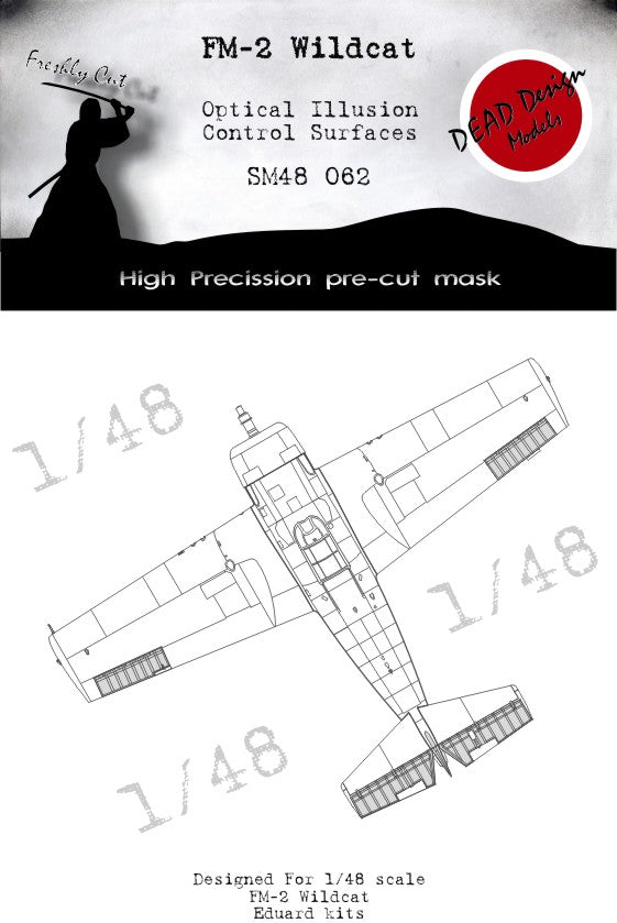 Dead Design DDMSM48062 1:48 FM-2 Wildcat 3D Effect Control Surface Mask