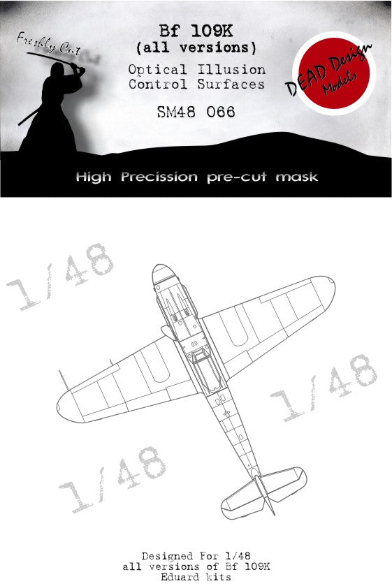 Dead Design DDMSM48066 1:48 Bf-109K-4 3D Effect Control Surface Mask