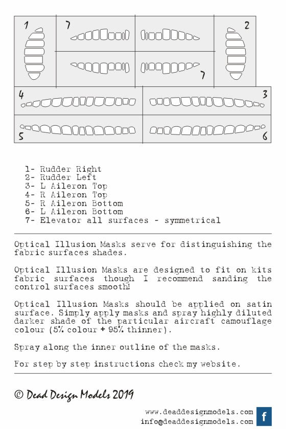 Dead Design DDMSM72008 1:72 A5M2b Claude 3D Control Surface Mask