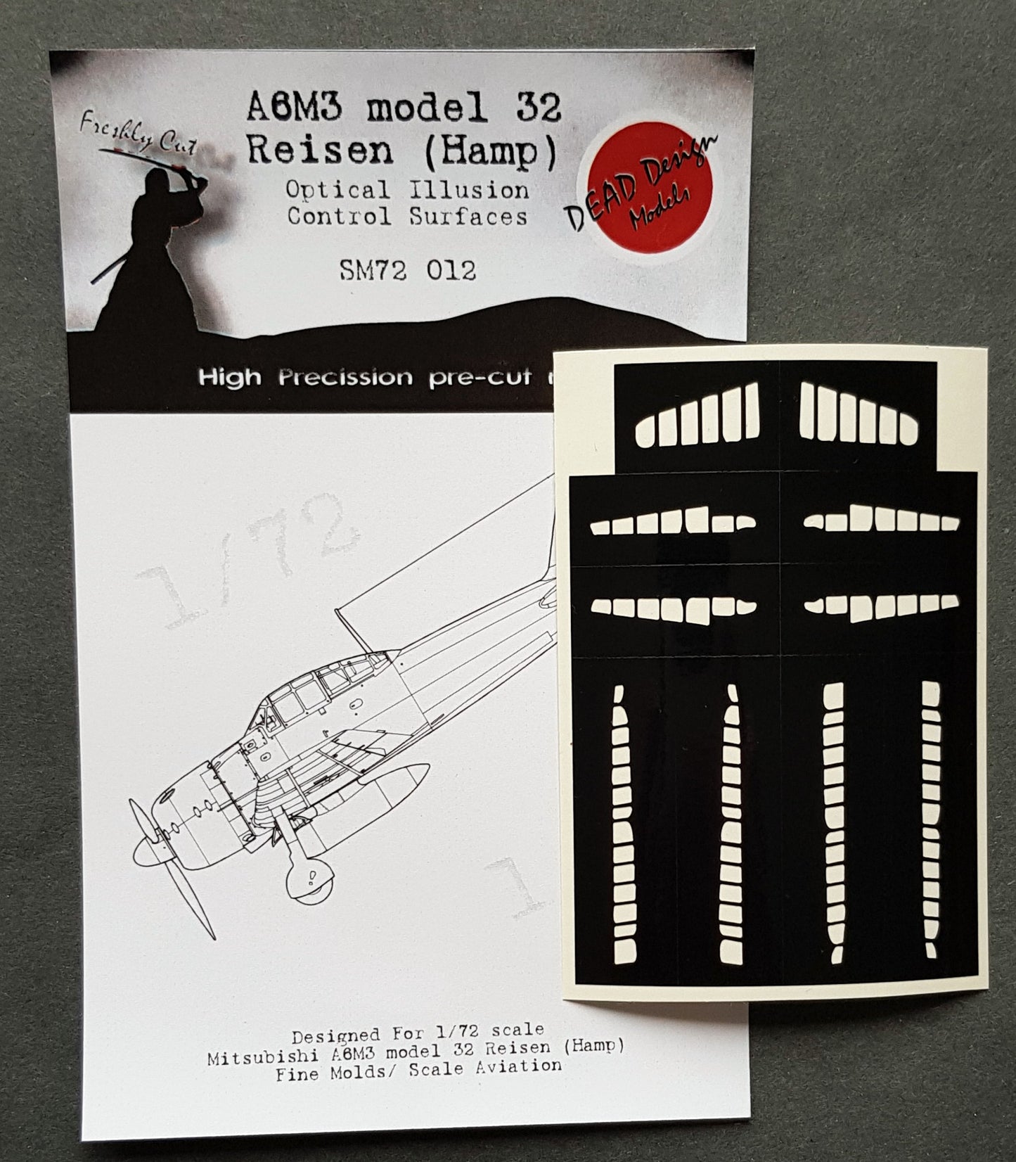 Dead Design DDMSM72012 1:72 A6M3 Zero m.32 3D Control Surface Mask