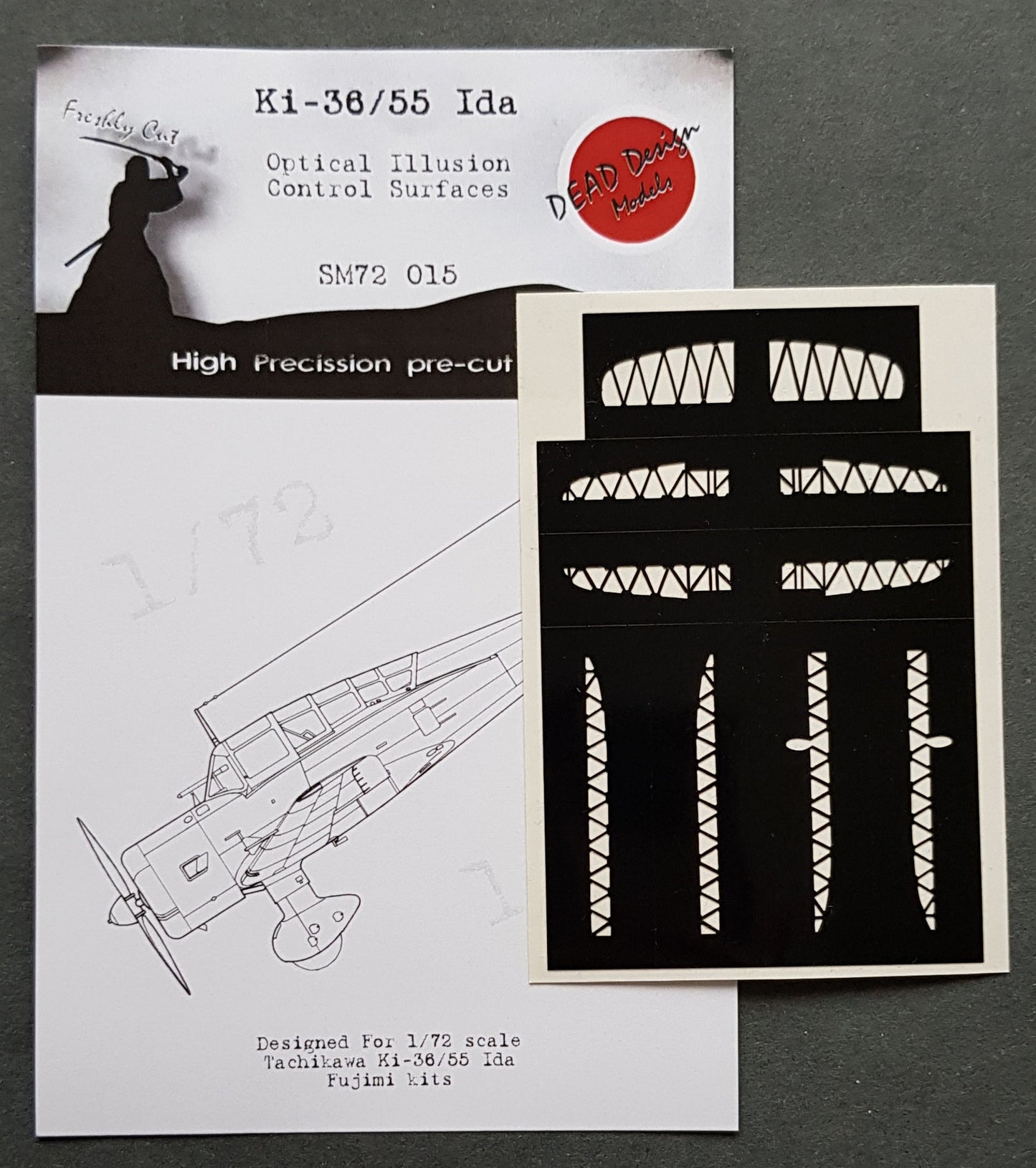 Dead Design DDMSM72015 1:72 Ki-36/Ida 3D Effect Control Surface Mask