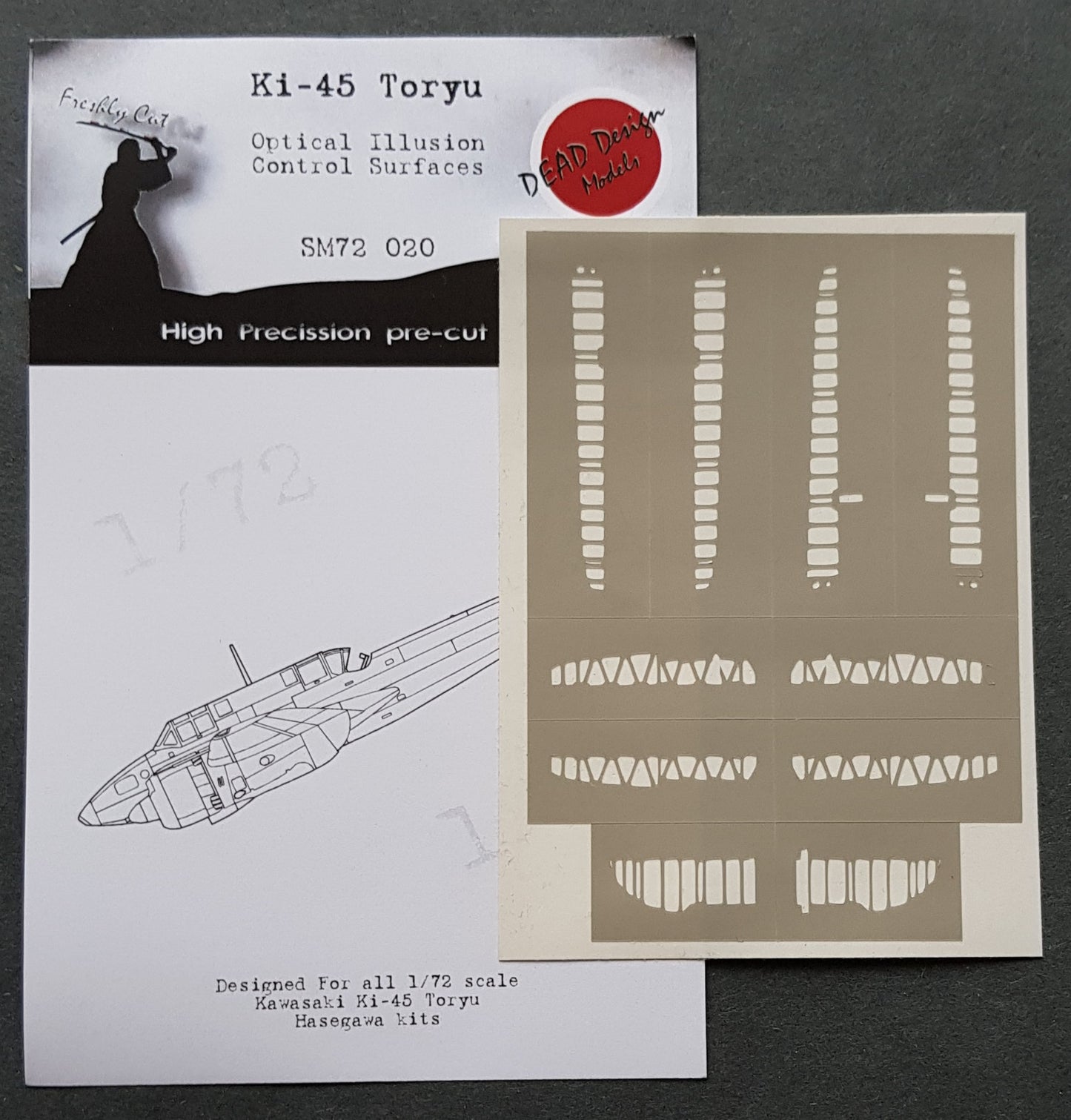 Dead Design DDMSM72020 1:72 Ki-45 Toryu 3D Control Surface Mask