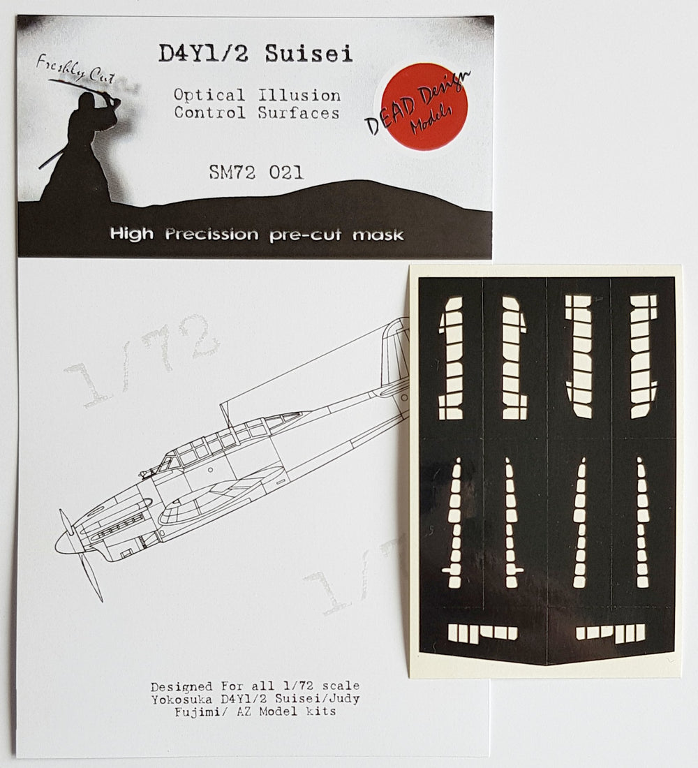 Dead Design DDMSM72021 1:72 D4Y Suisei 3D Effect Control Surface Mask