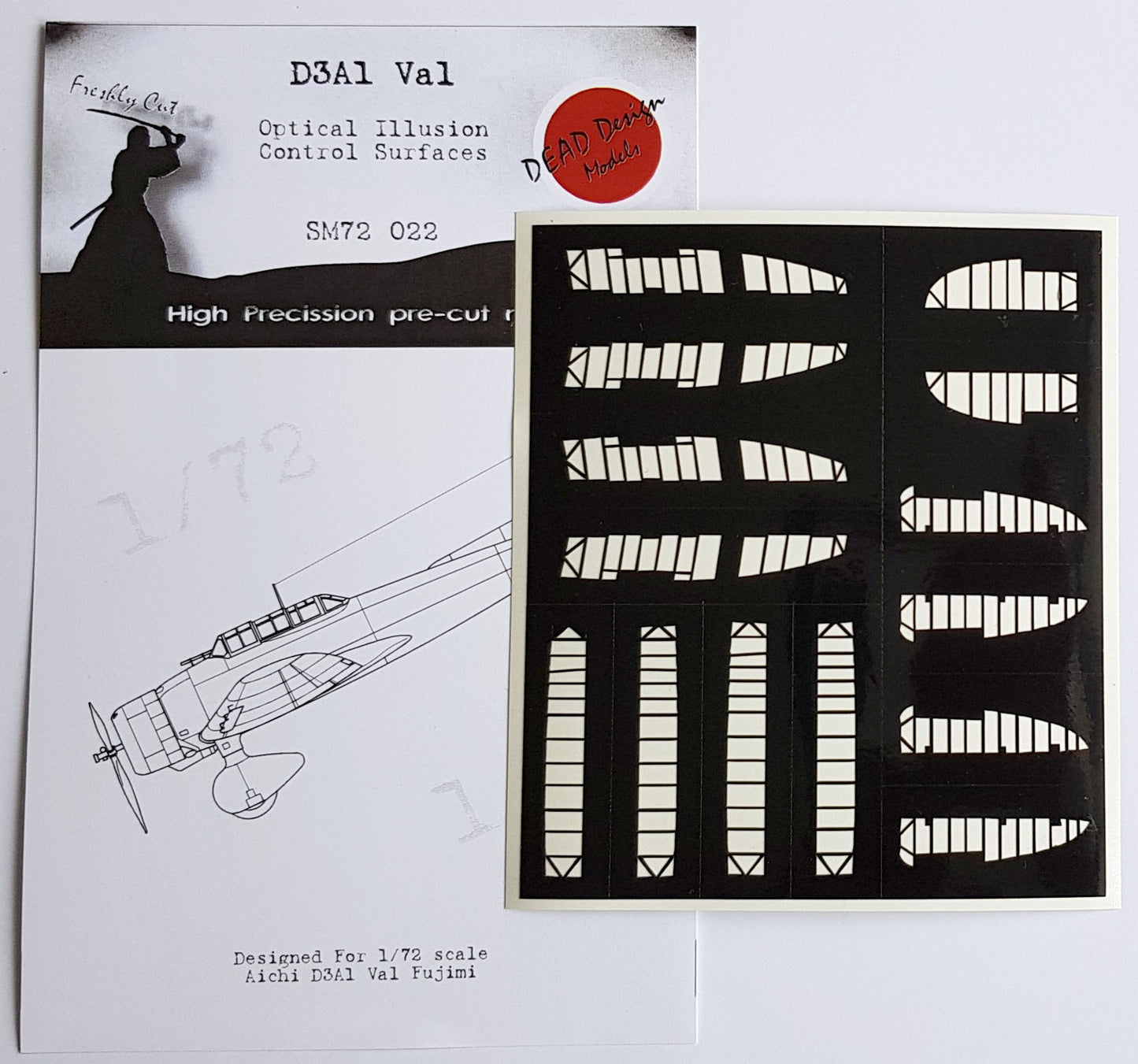 Dead Design DDMSM72022 1:72 Aichi D3A1 Val 3D Control Surface Mask