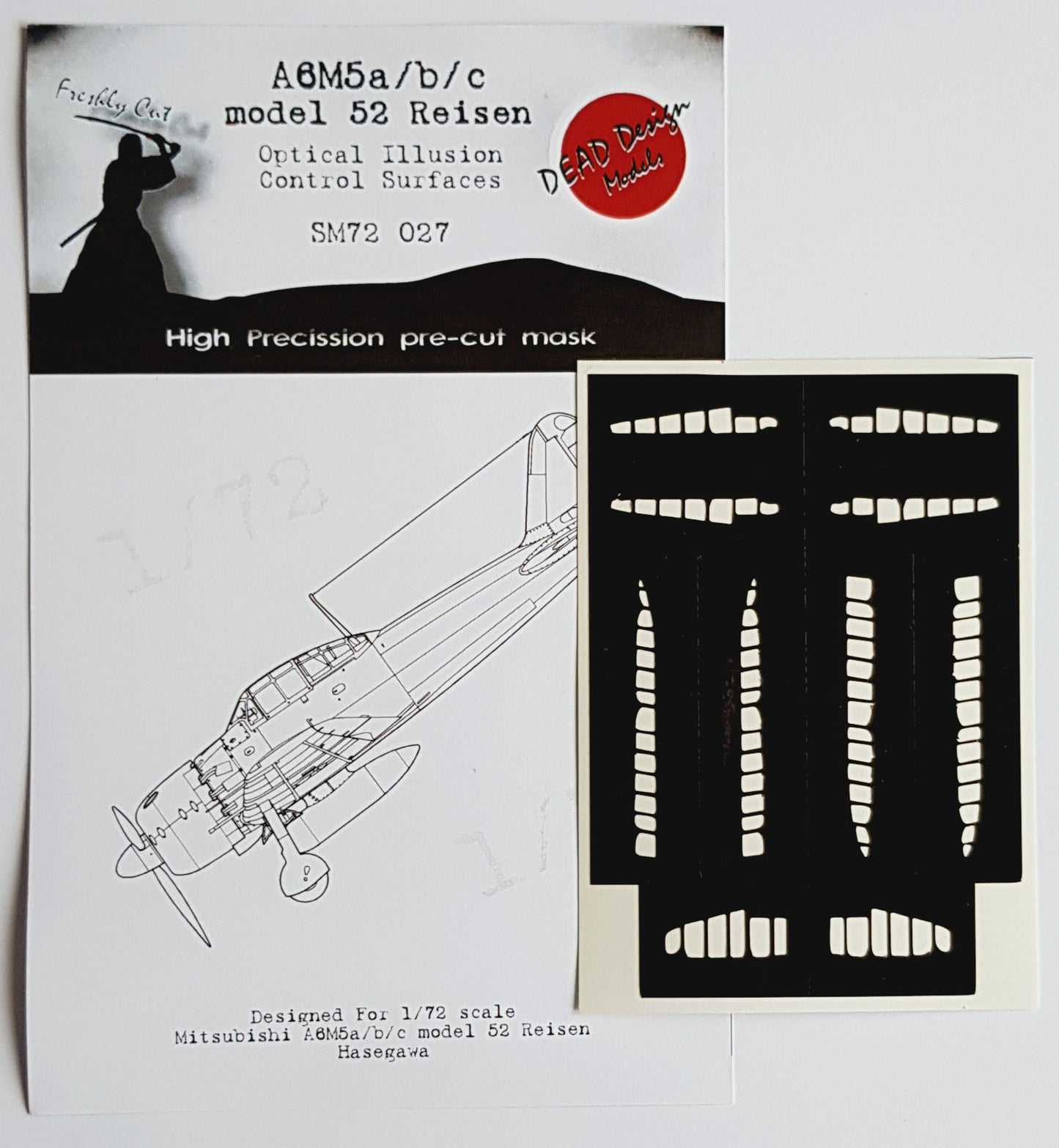 Dead Design DDMSM72027 1:72 A6M5 Zero m.52 3D Control Surface Mask