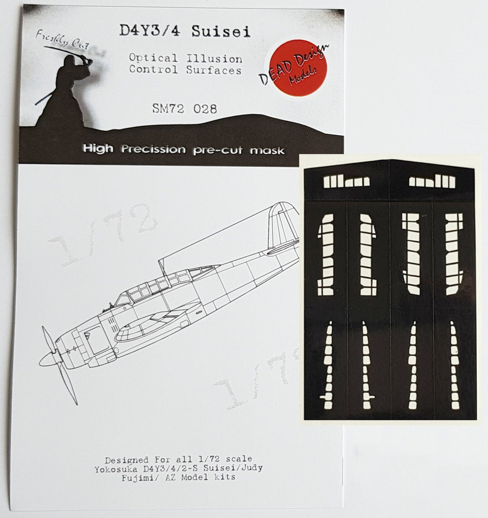 Dead Design DDMSM72028 1:72 D4Y3/4 Suisei 3D Control Surface Mask