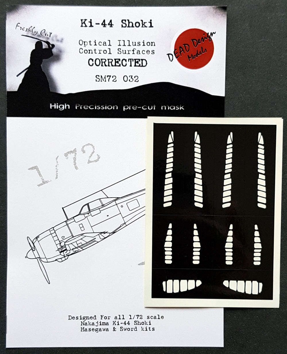 Dead Design DDMSM72032 1:72 Ki-44 Shoki 3D Control Surface Mask