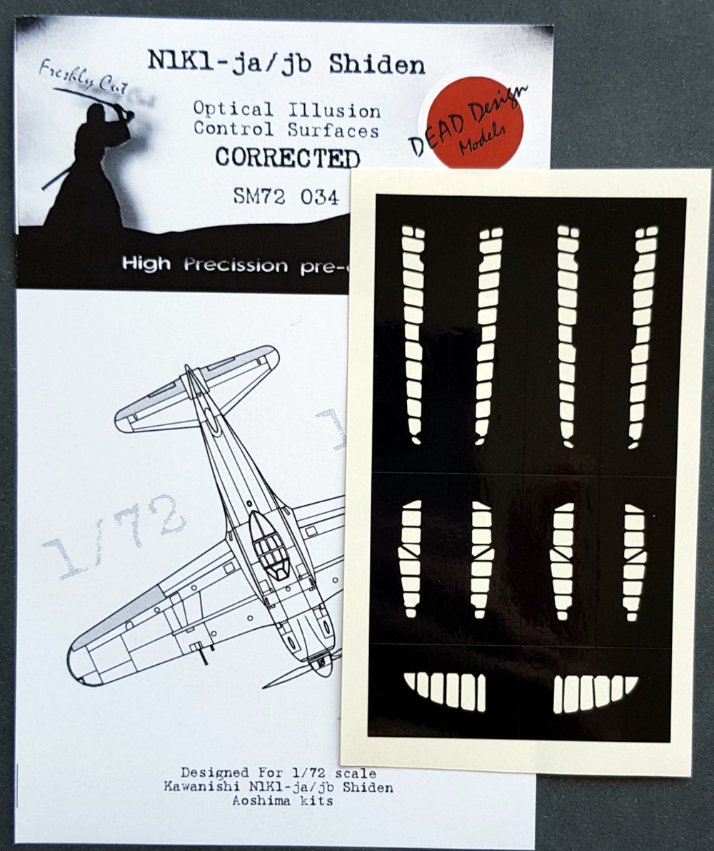 Dead Design DDMSM72034 1:72 N1K1-J Shiden 3D Control Surface Mask