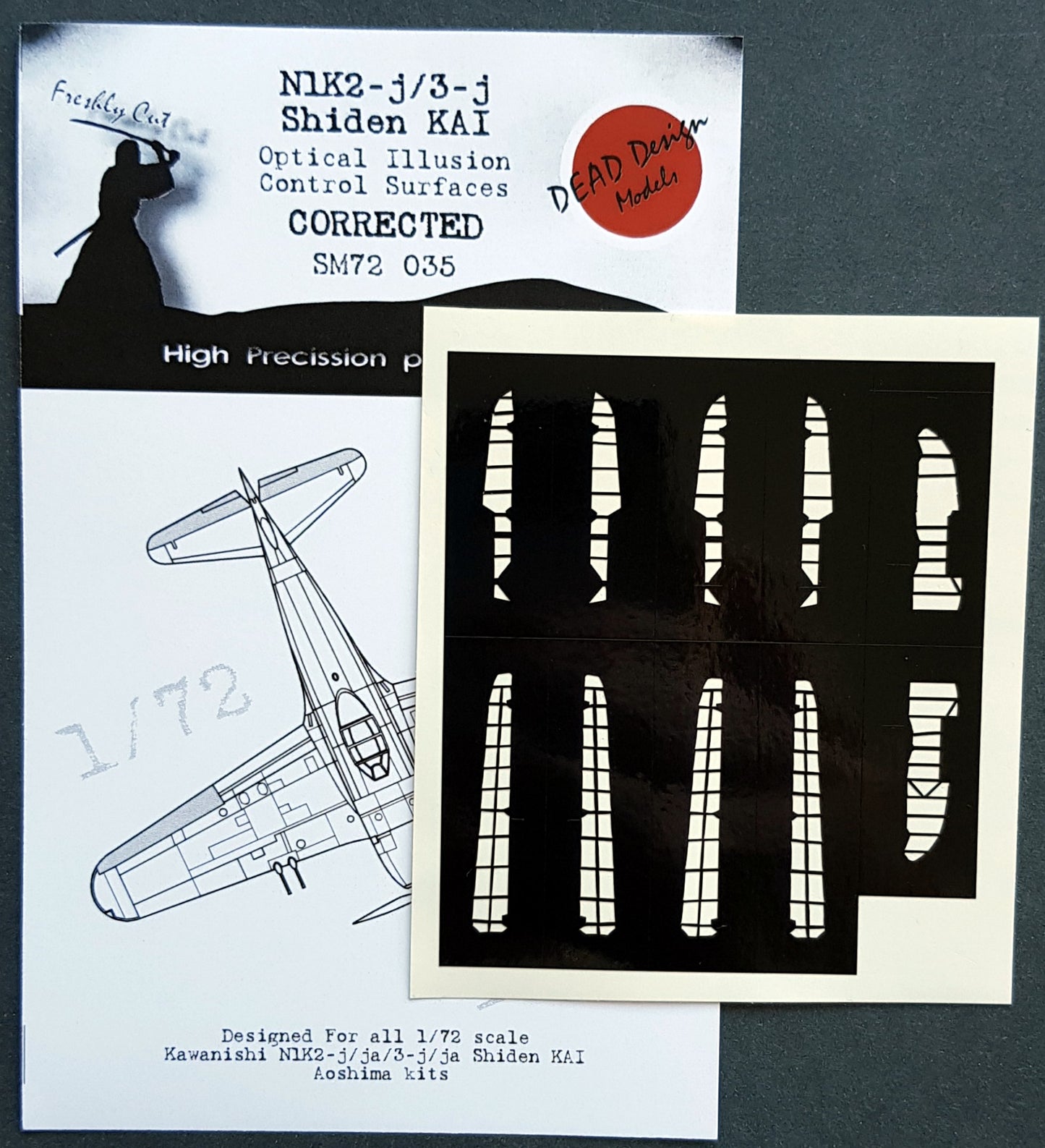 Dead Design DDMSM72035 1:72 N1K2-J Shiden KAI 3D Control Surface