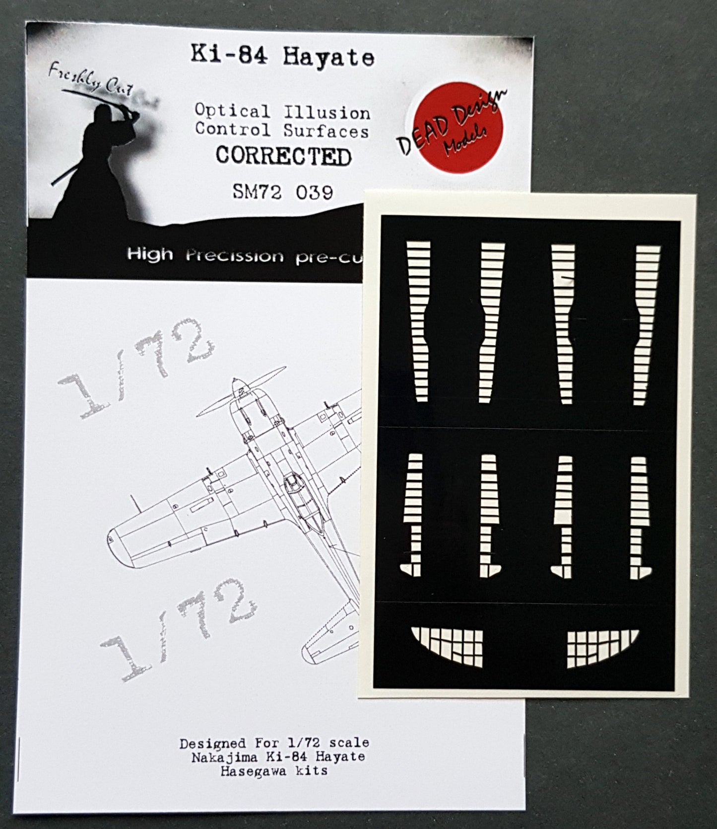 Dead Design DDMSM72039 1:72 Ki-84 Hayate 3D Effect Control Surface