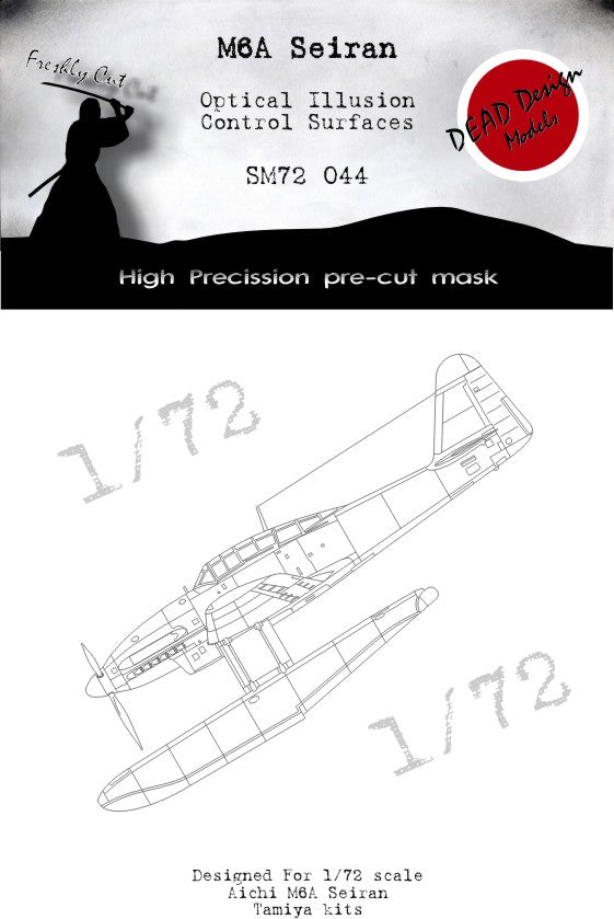Dead Design DDMSM72044 1:72 M6A1/K Seiran 3D Control Surface Mask