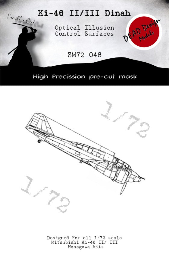 Dead Design DDMSM72048 1:72 Ki-46-II Dinah 3D Control Surface Mask