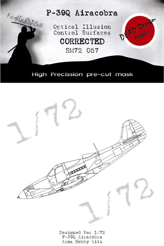 Dead Design DDMSM72057 1:72 P-39Q Airacobra 3D Control Surface Mask