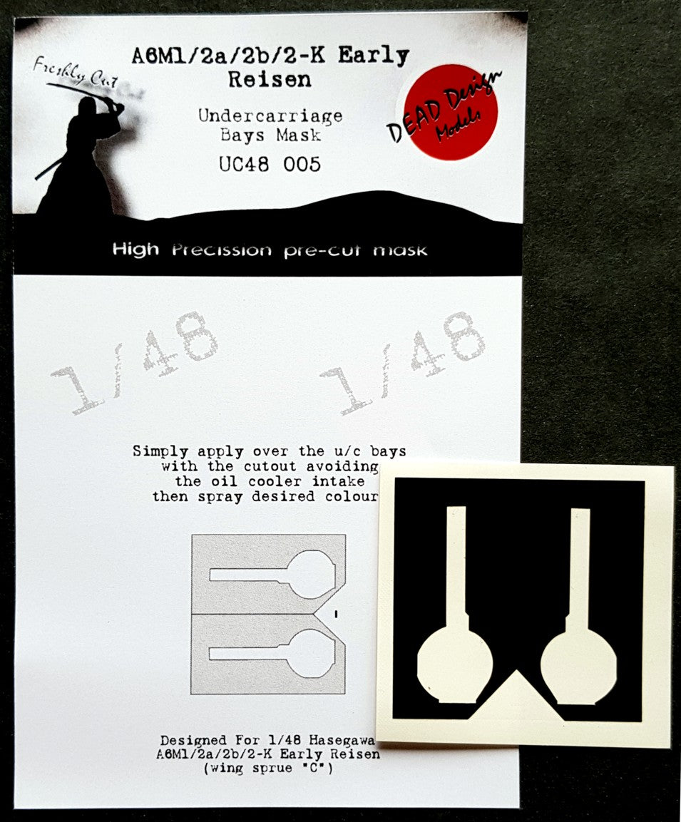 Dead Design DDMUC48005 1:48 A6M1/A6M2/2-K Zero Wheel Bay Mask