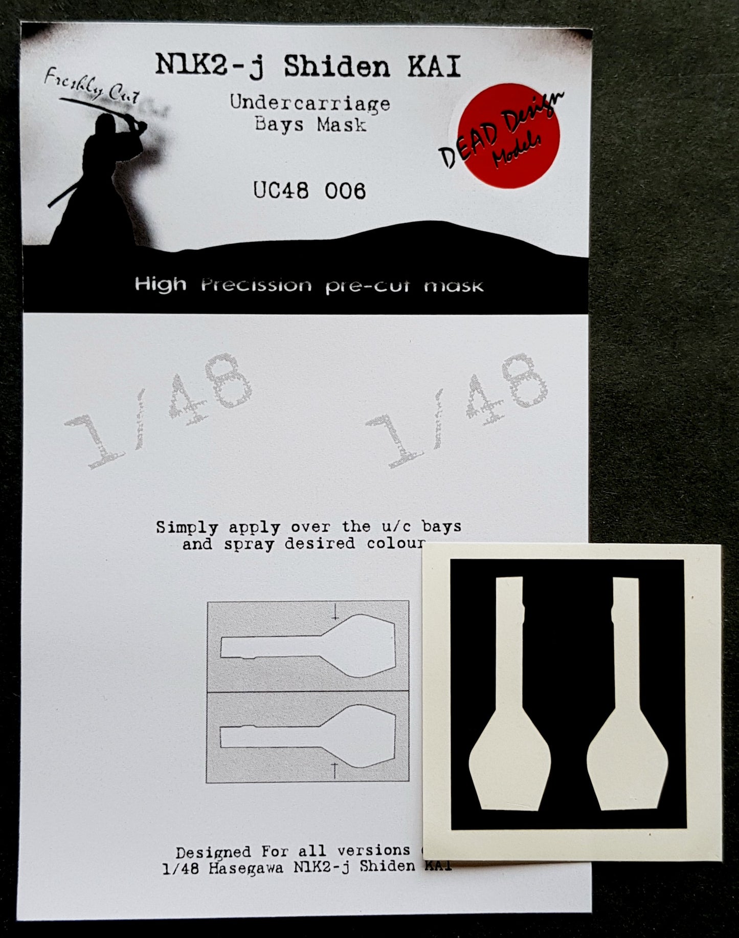 Dead Design DDMUC48006 1:48 N1K2-j Shiden KAI Wheel Bay Mask